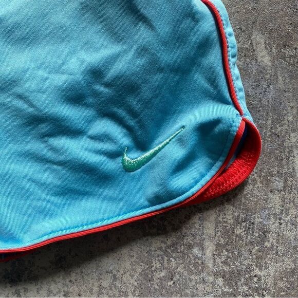 NIKE Shorts Activewear Light Blue Red Orange Retro XL Gym - Picture 3 of 13